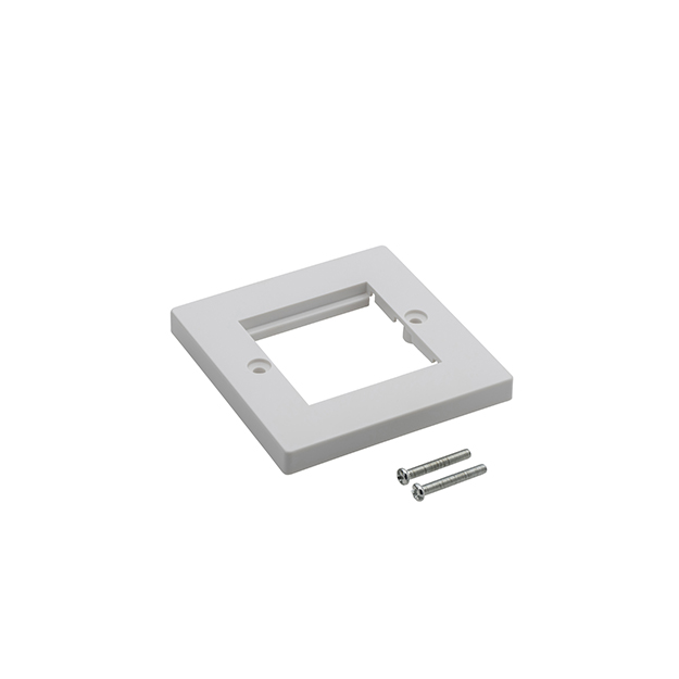 connektgear AV Single Faceplate - 2 Module 86 x 86mm Flat Edge - White 20-0000