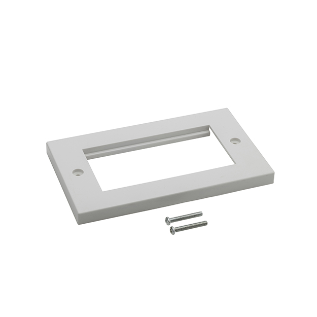 connektgear AV Double Faceplate - 4 Module 146 x 86mm Flat Edge - White 20-0002