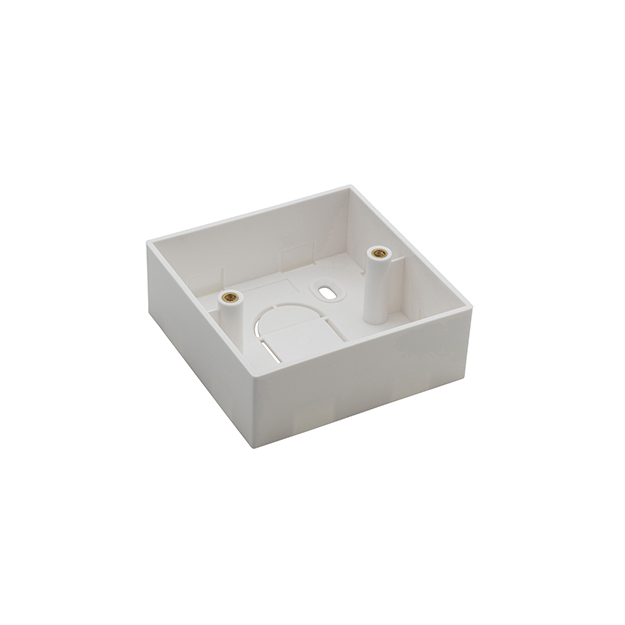 connektgear AV Single Back Box - 2 Module 45mm Deep - White 20-0004