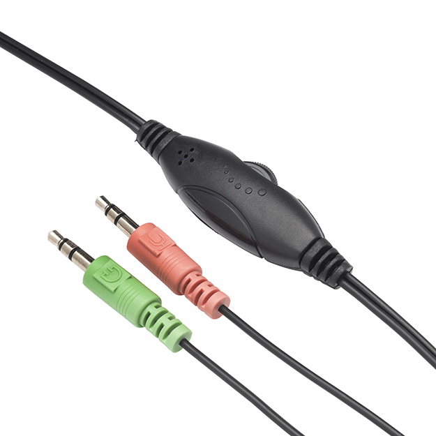 HP503 Basic Stereo PC On-Ear Headset with In-Line Mic and Volume Control - Black