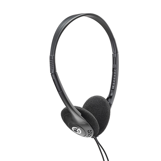 connektgear HP503 Basic Stereo PC Headset with In-Line Mic and Volume Control - Black 24-1503