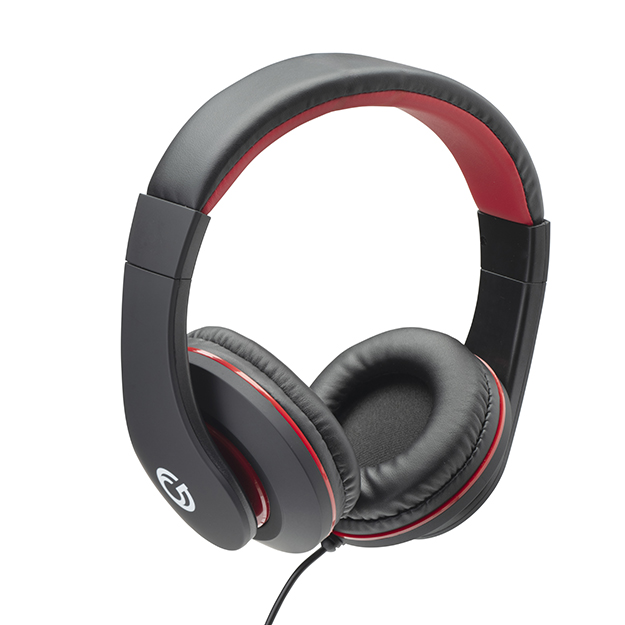 connektgear HP531 Stereo Mobile Headset with In-Line Mic and Controller - Black/Red 24-1531