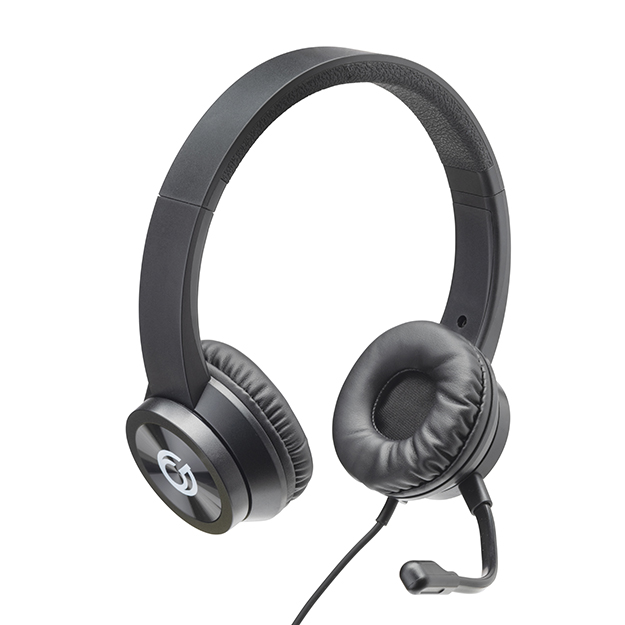 connektgear HP532 Triple Connector Headset with Boom Mic USB Type A & C & 3.5mm - Black 24-1532