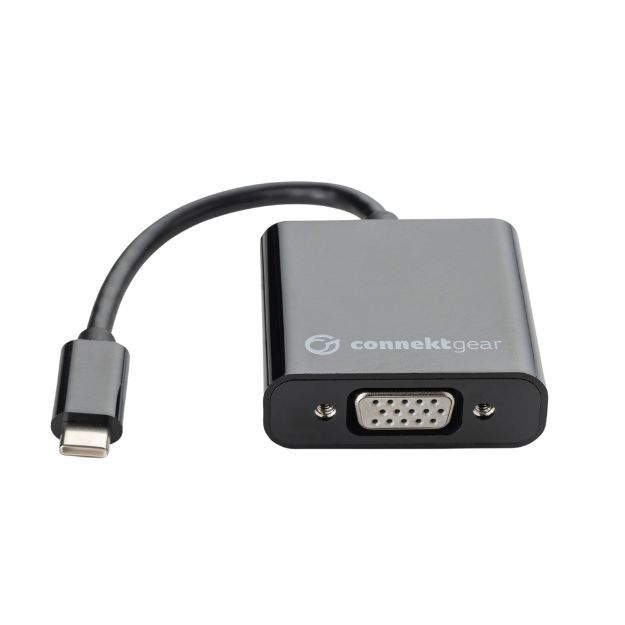 connektgear USB 3.1 Type C to VGA Active Adapter - Male to Female - Thunderbolt and DP Compatible 26-0400
