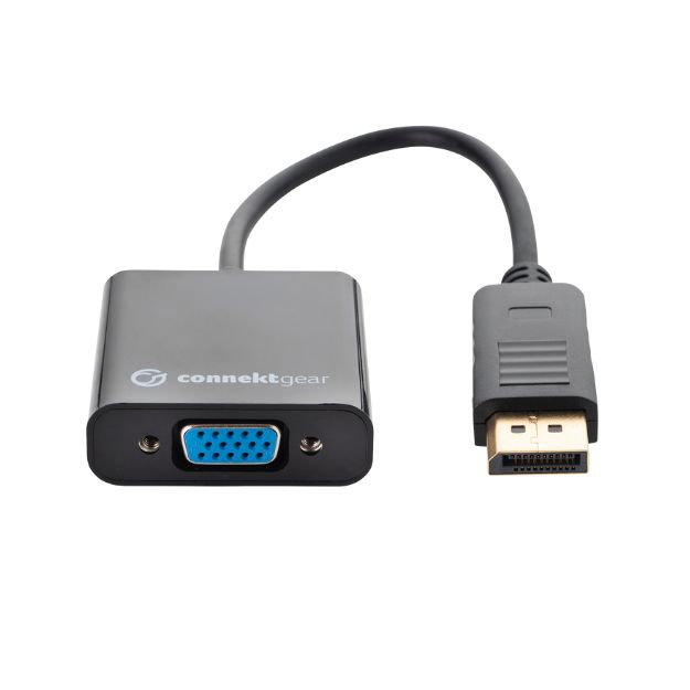 connektgear DisplayPort to VGA Active Adapter - Male to Female (DP Source) 26-0700