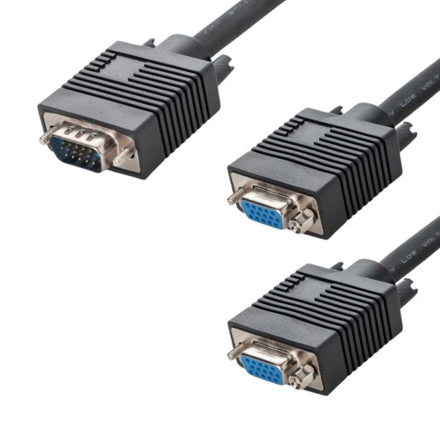 connektgear 150mm VGA Monitor Splitter Cable - Male to 2 x Female 26-1501
