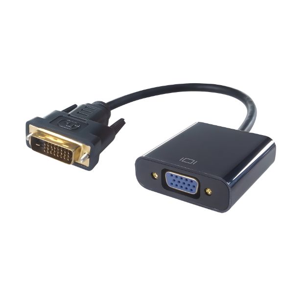 connektgear DVI-D 24+1 to VGA Active Adapter - Male to Female (DVI Source) 26-1659