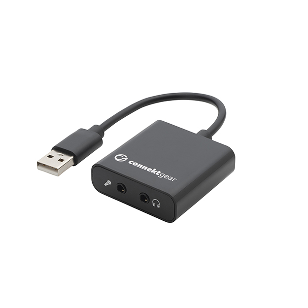 connektgear Stereo Jack Adapter USB 2 Type A Male to 2 x 3.5mm Female 26-2918