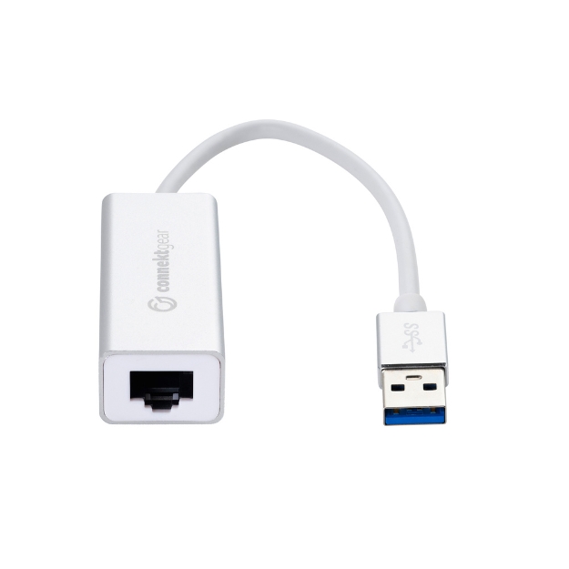 connektgear USB 3 Type A to RJ45 CAT6 Gigabit Ethernet Adapter - Male to Female 26-2970