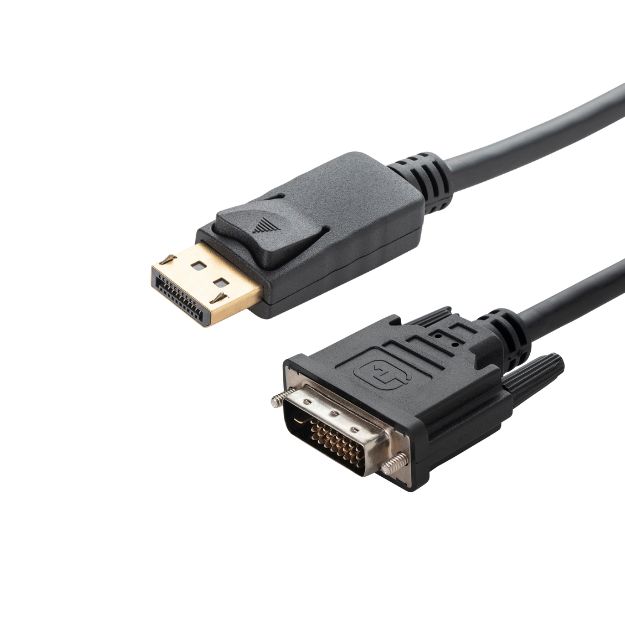 connektgear 2m DisplayPort to DVI-D Connector Cable - Male to Male Gold Connectors 26-6120