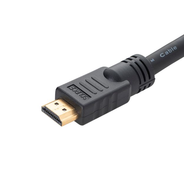 15m HDMI V2.0 4K UHD Active Connector Cable - Male to Male Gold Connectors with Ferrite Cores