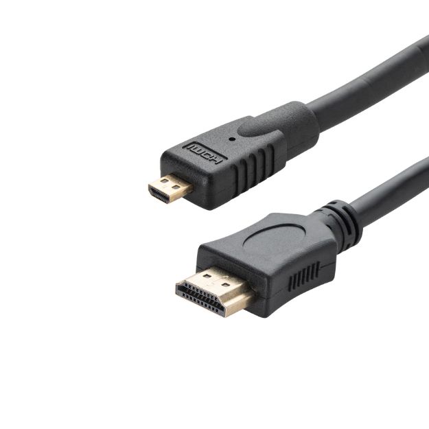 connektgear 2m HDMI Micro to HDMI Connector Cable - Male to Male Gold Connectors 26-7197