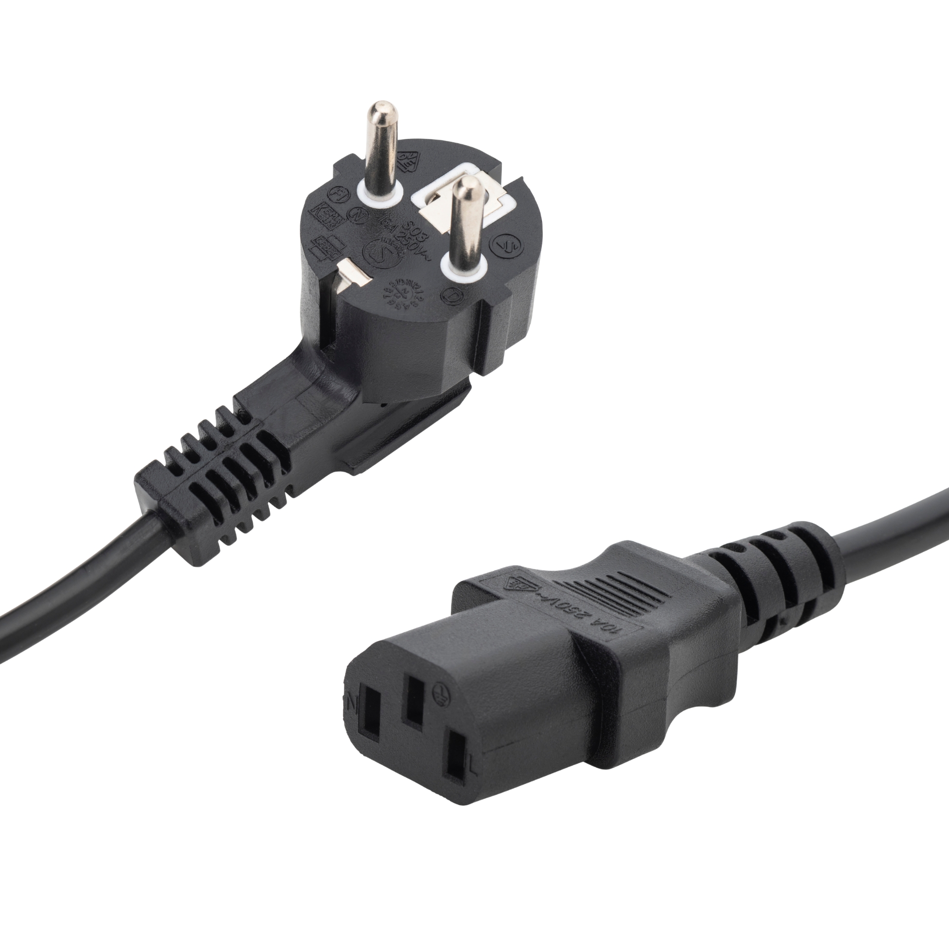 connektgear 2m European Mains Power Cable - Schuko Plug to C13 Socket 27-0001
