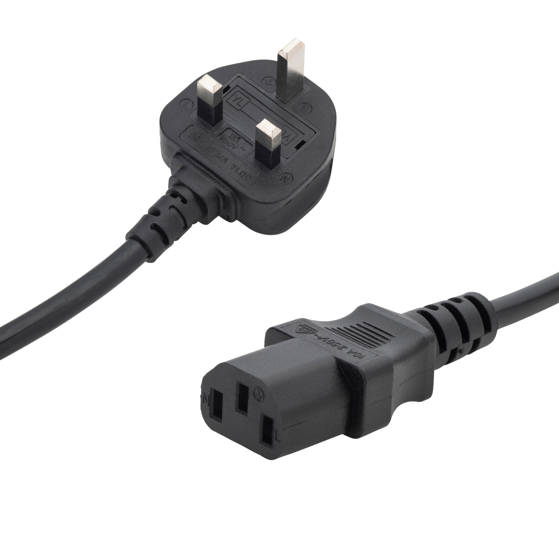connektgear 1.8m UK Mains Power Cable - UK Plug to C13 Socket LSZH 27-0110B/LS