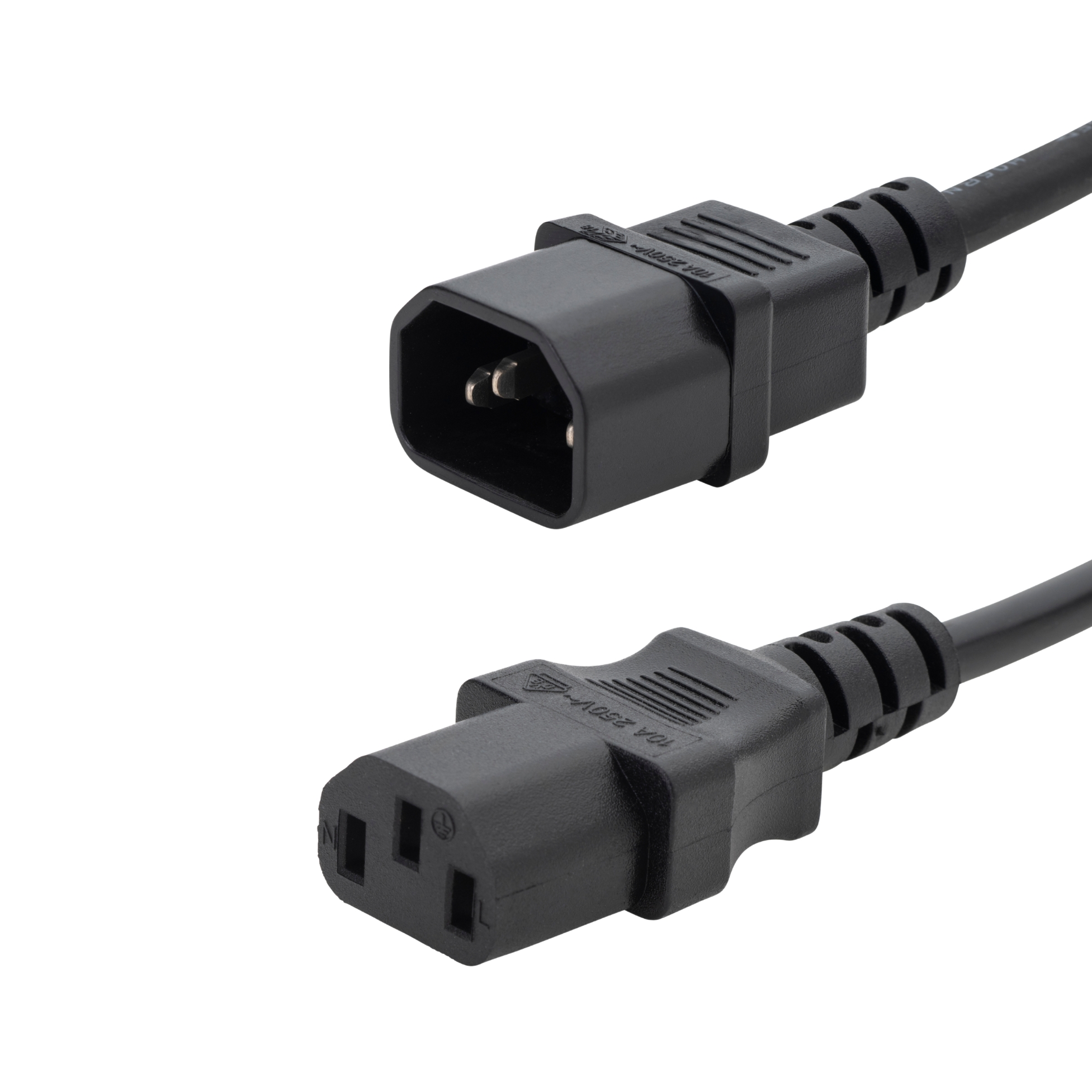 connektgear 1m Mains Extension Power Cable - C14 Plug to C13 Socket (LS0H) 27-0067B/LS