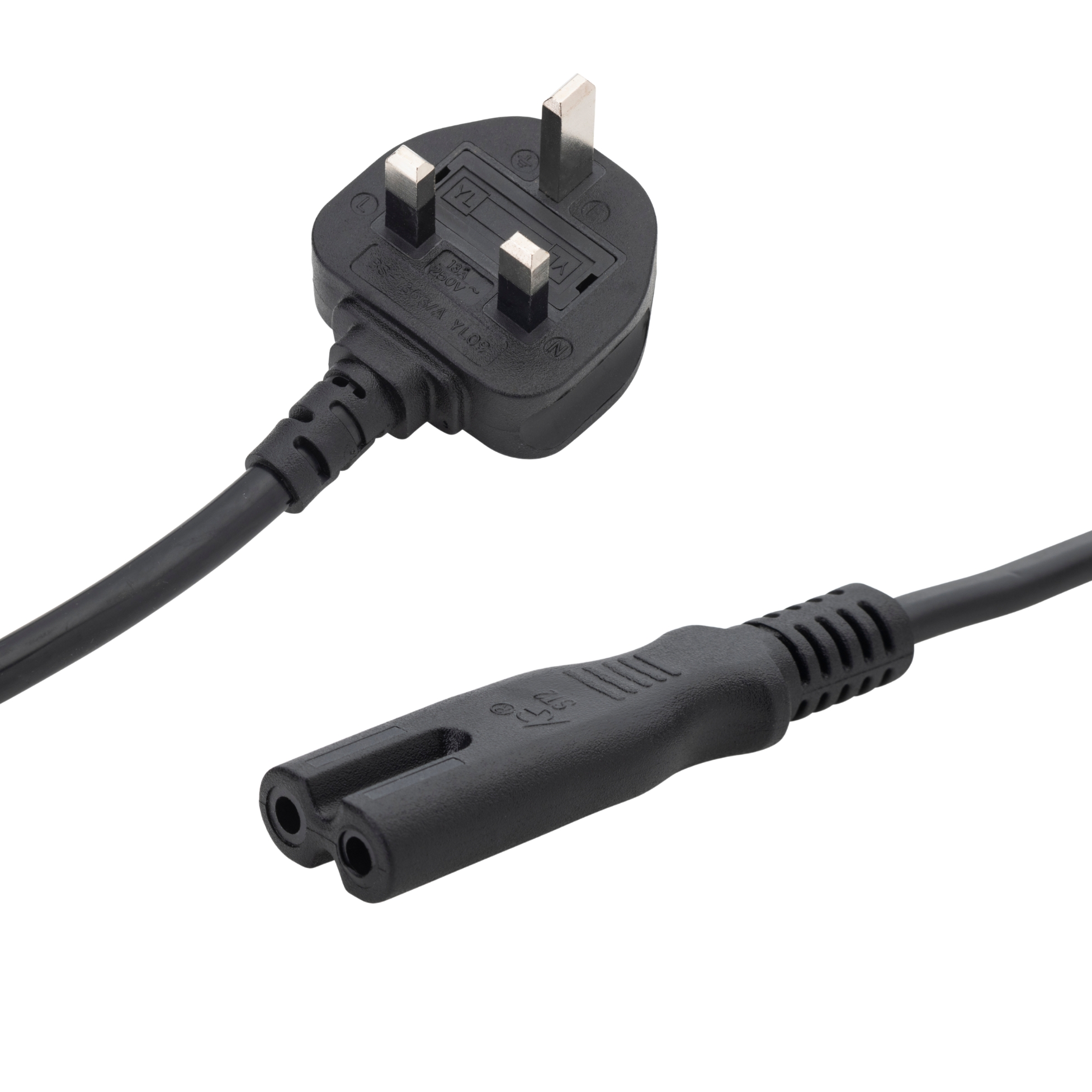 connektgear 2m UK Mains Power Cable - UK Plug to C7 (Figure 8) Socket 27-0112B