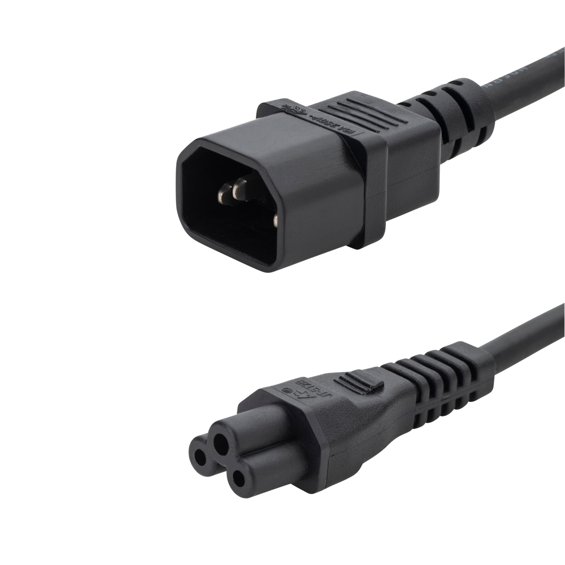 connektgear 15cm Mains Power Adapter - C14 Plug to C5 (Cloverleaf) Socket 27-0140