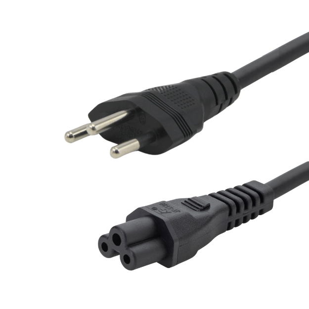 connektgear 2m Mains Power Cable - Type J Swiss to IEC C5 - Black 27-0201