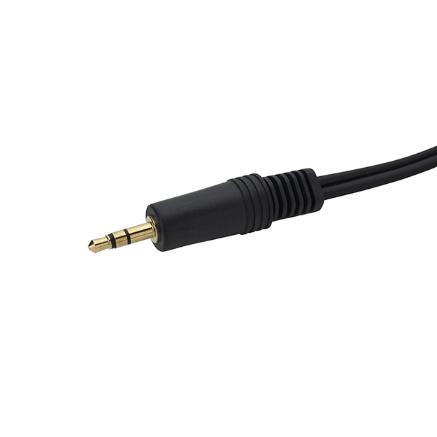 0.15m 3.5mm Stereo Jack Audio Splitter Cable - Male to 2 x Female - Gold Connectors