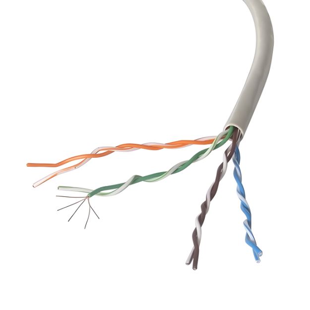 305m CAT6 UTP Stranded LS0H Network Cable Drum - 24AWG - Grey