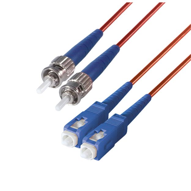connektgear 5m Duplex Fibre Optic Single-Mode Cable OS2 9/125 Micron ST to SC Red 32-0050STSC/R