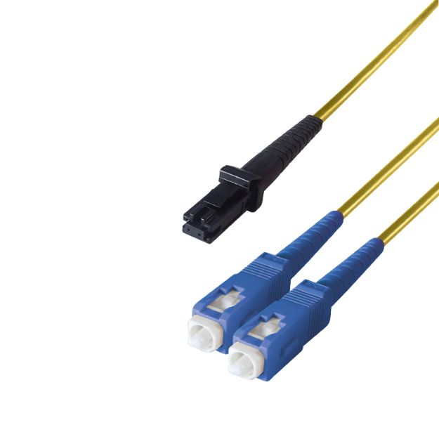 connektgear 10m Duplex Fibre Optic Single-Mode Cable OS2 9/125 Micron MT to SC Yellow 32-0100MTSC/Y