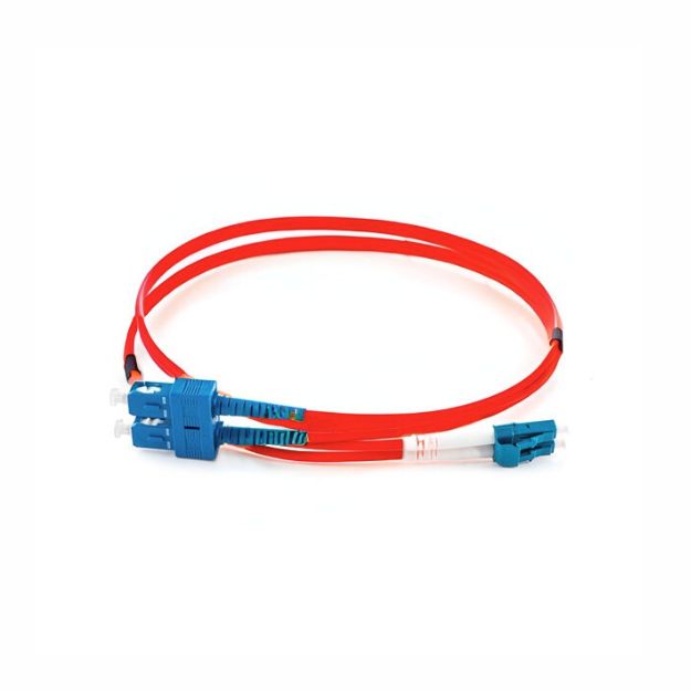 connektgear 5m Duplex Fibre Optic Multi-Mode Cable OM2 50/125 Micron LC to SC Red 33-0050LCSC/R