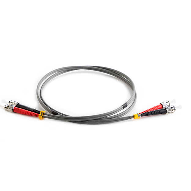 connektgear 1m Duplex Fibre Optic Multi-Mode Cable OM1 62.5/125 Micron ST to ST - Grey 34-0010STST/G