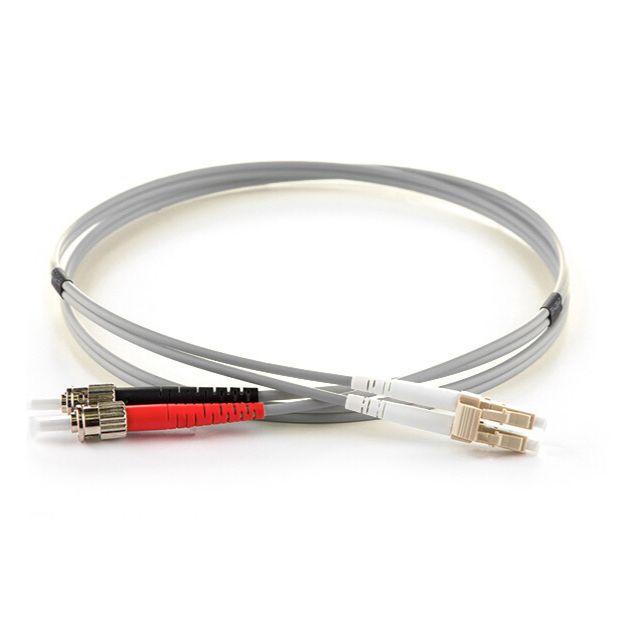 connektgear 2m Duplex Fibre Optic Multi-Mode Cable OM3 50/125 Micron LC to ST - Grey 35-0020LCST/G