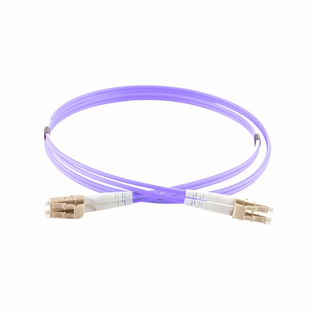 connektgear 3m Duplex Fibre Optic Multi-Mode Cable OM4 50/125 Micron LC to LC Purple 36-0030LCLC/P