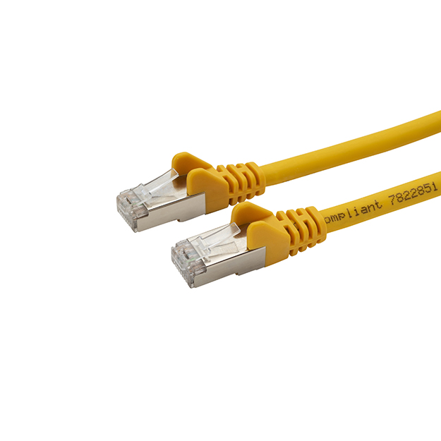 connektgear 0.5m RJ45 CAT6A SSTP Stranded Flush Moulded LS0H Network Cable - 26AWG - Yellow 37-0005Y