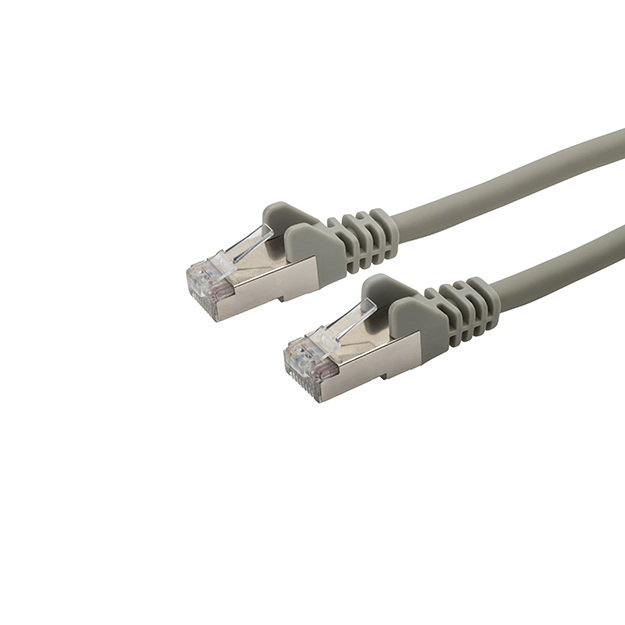 connektgear 0.5m RJ45 CAT6a SSTP Stranded Flush Moulded LS0H Network Cable - 26AWG - Grey 37-0005G
