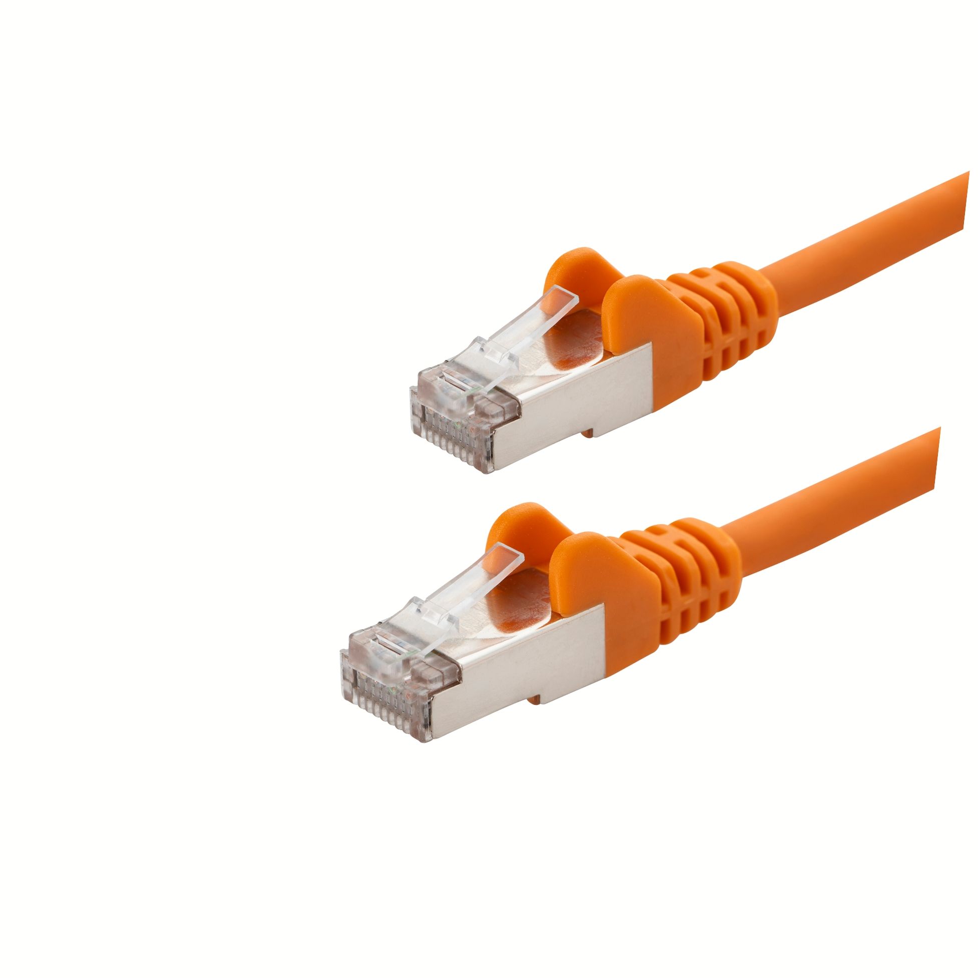 connektgear 0.5m RJ45 CAT6a SSTP Stranded Flush Moulded LS0H Network Cable - 26AWG - Orange 37-0005O