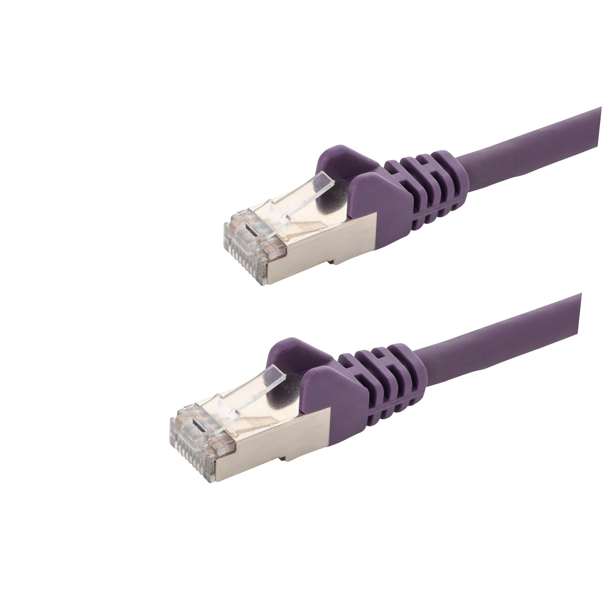 connektgear 0.5m RJ45 CAT6a SSTP Stranded Flush Moulded LS0H Network Cable - 26AWG - Purple 37-0005P