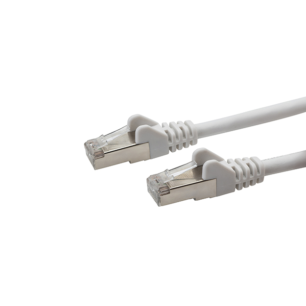 connektgear 0.5m RJ45 CAT6a SSTP Stranded Flush Moulded LS0H Network Cable - 26AWG - White 37-0005W