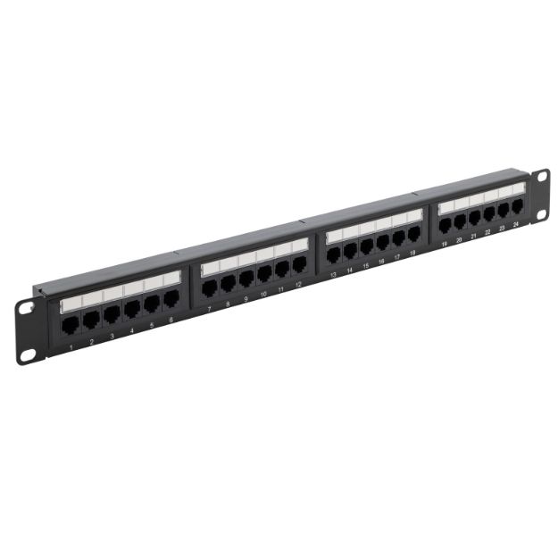 connektgear 24 Port Patch Panel (Cat6) IDC Punch Down 19 inch + Lacing Bar 90-0030/LB