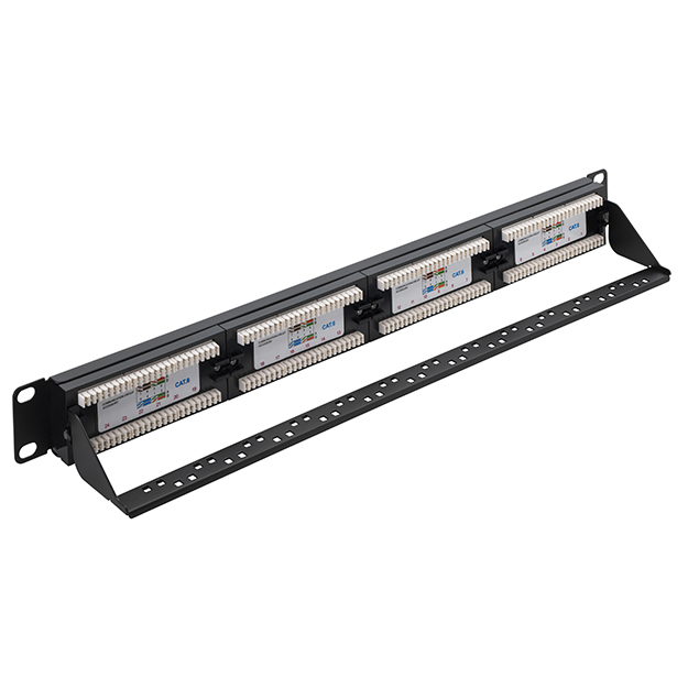 24 Port Patch Panel (Cat6) IDC Punch Down 19 inch + Lacing Bar