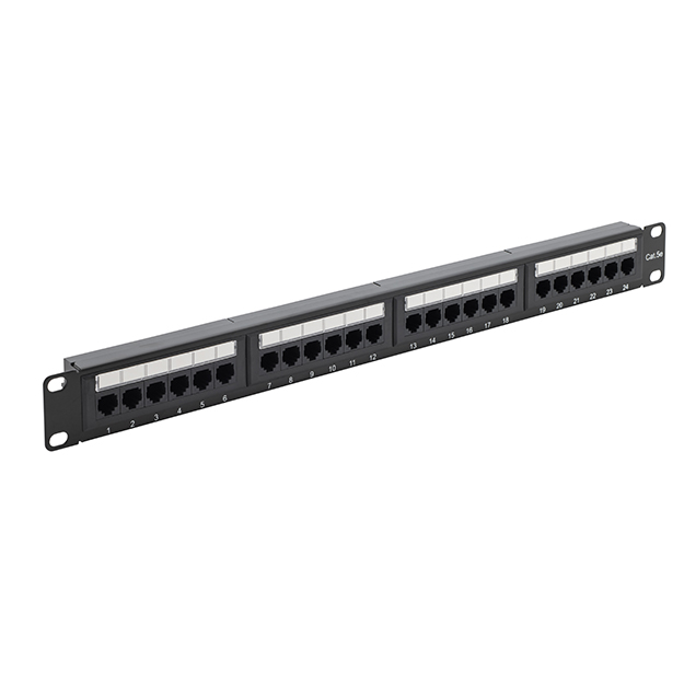 connektgear 24 Port Patch Panel (CAT5e) IDC Punch Down 19 inch + Lacing Bar 90-0060/LB