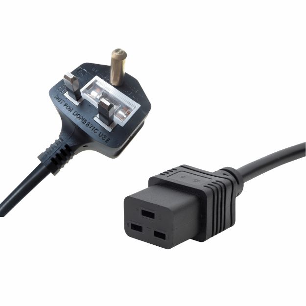 connektgear 1m Britmac Mains Power Cable - Britmac Plug to C19 Socket 92-0371