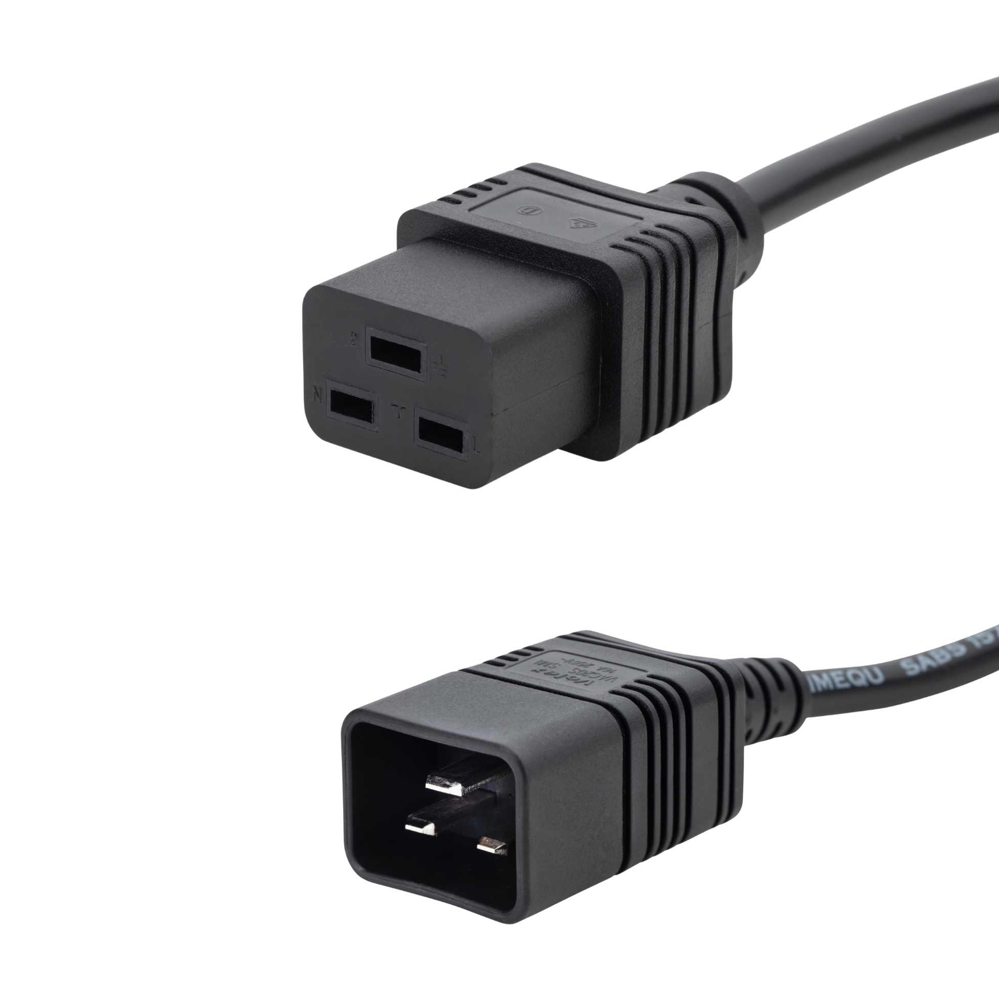 connektgear 7m Mains Extension Heavy Duty Power Cable - C20 Plug to C19 Socket 92-0375