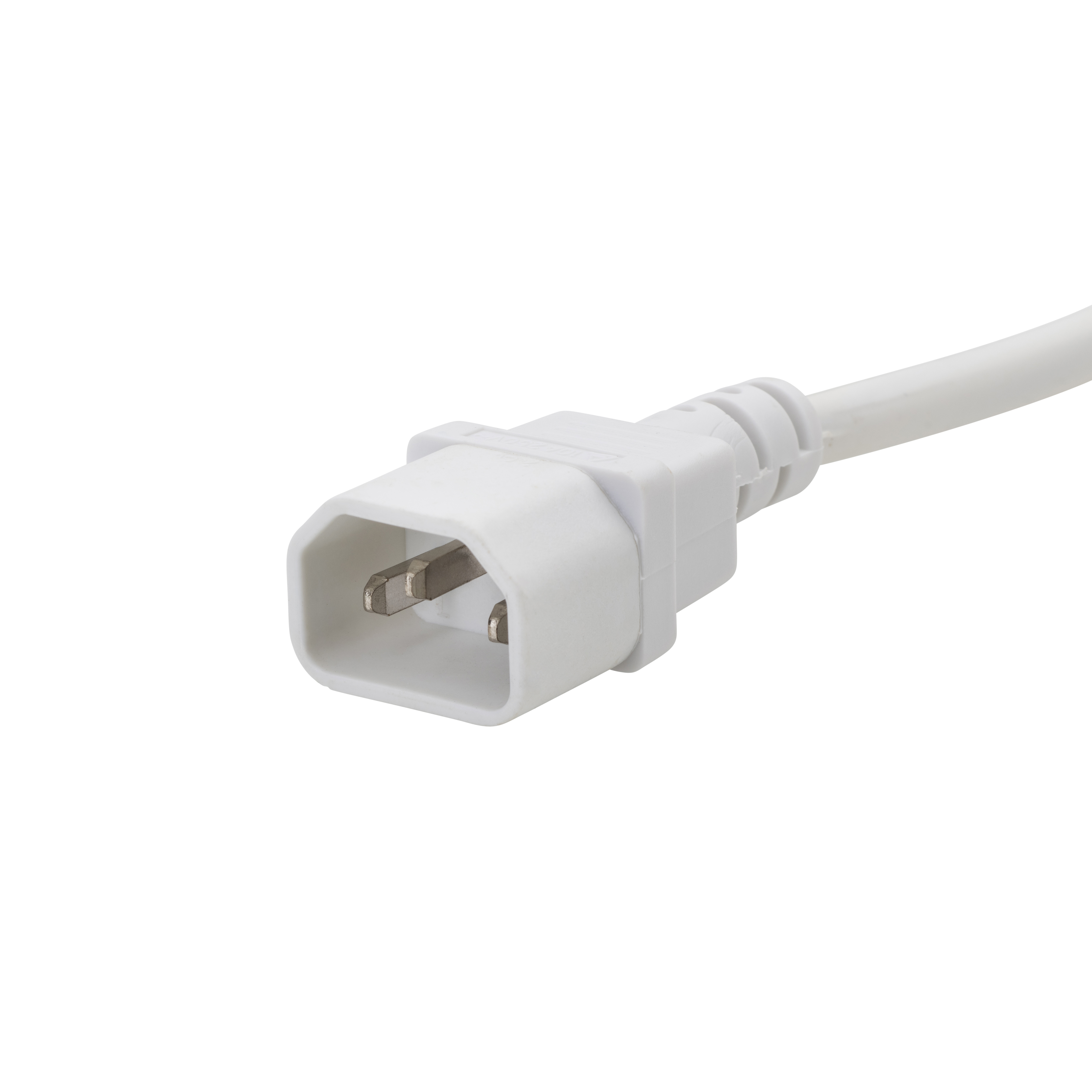 2m 4 Way Power Extension Block - C14 Plug to 4 x UK Sockets - White