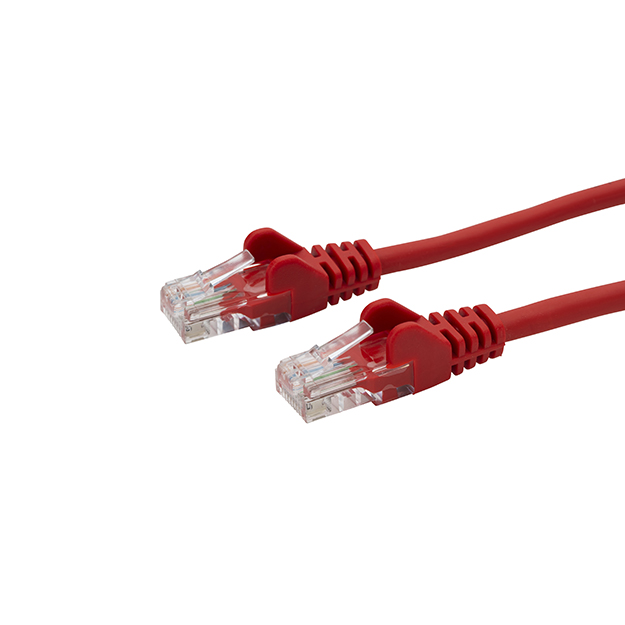 connektgear 0.5m RJ45 CAT5e UTP Stranded Flush Moulded Network Cable - 24AWG - Red 28-0005R