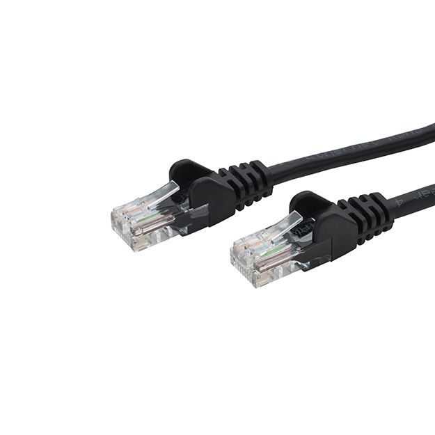 connektgear 0.3m RJ45 CAT6 UTP Stranded Flush Moulded LS0H Network Cable - 24AWG - Black 31-0003BK