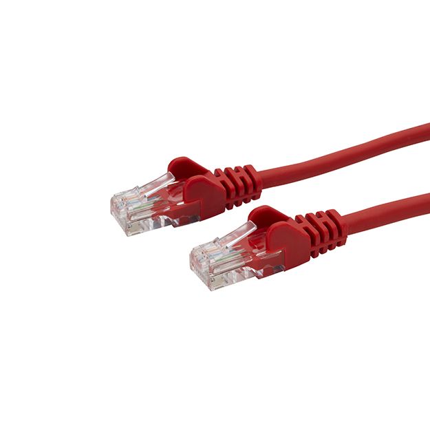 connektgear 0.3m RJ45 CAT6 UTP Stranded Flush Moulded LS0H Network Cable - 24AWG - Red 31-0003R